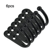 Wefuesd 6Pcs Black Wall Hooks With Screwsand Anchor For Key, Towel, Hat (U Shape), Hooks For Hanging, Wall Hooks, Tools
