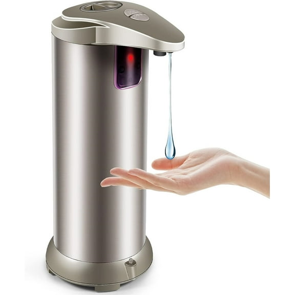 Wefuesd Automatic Soap Dispenser Stainless Steel Touchless Soap Dispenser With 3 Adjustable Levels Equipped Infrared Motion Sensor, Storage Containers, Kitchen Gadgets, Kitchen Utensils
