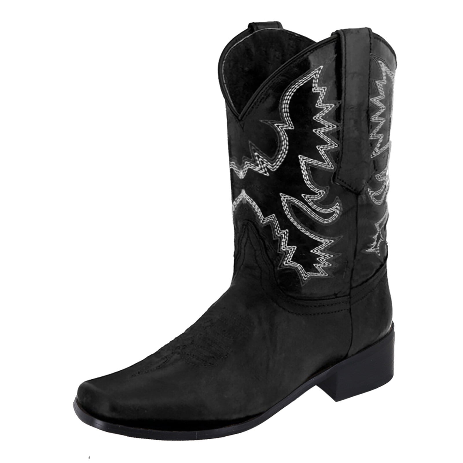Wefuesd Cowgirl Boots Uggs Womens Leather Non Slip Slip On