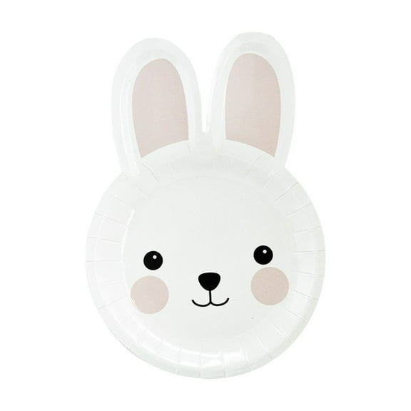 Wefuesd Easter Decorations Guest Bunny Easter Tableware Set Disposable Paper Plates Napkins Cups Tablecloth Cutlery for Easter Party Decor Easter Decor Easter Basket Stuffers Home Decor