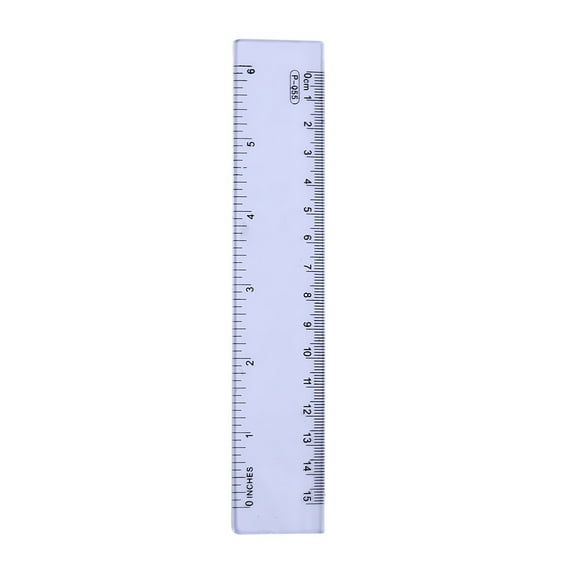Wefuesd Plastic Straight Edge Ruler, 6 in, Clear