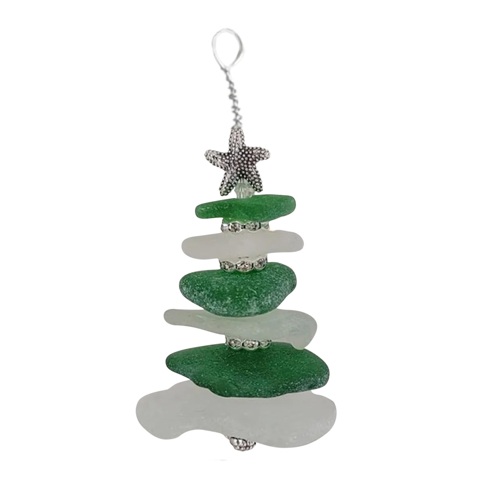 Wefuesd Sea Glass Christmas Tree Ornaments Ocean Christmas Tree