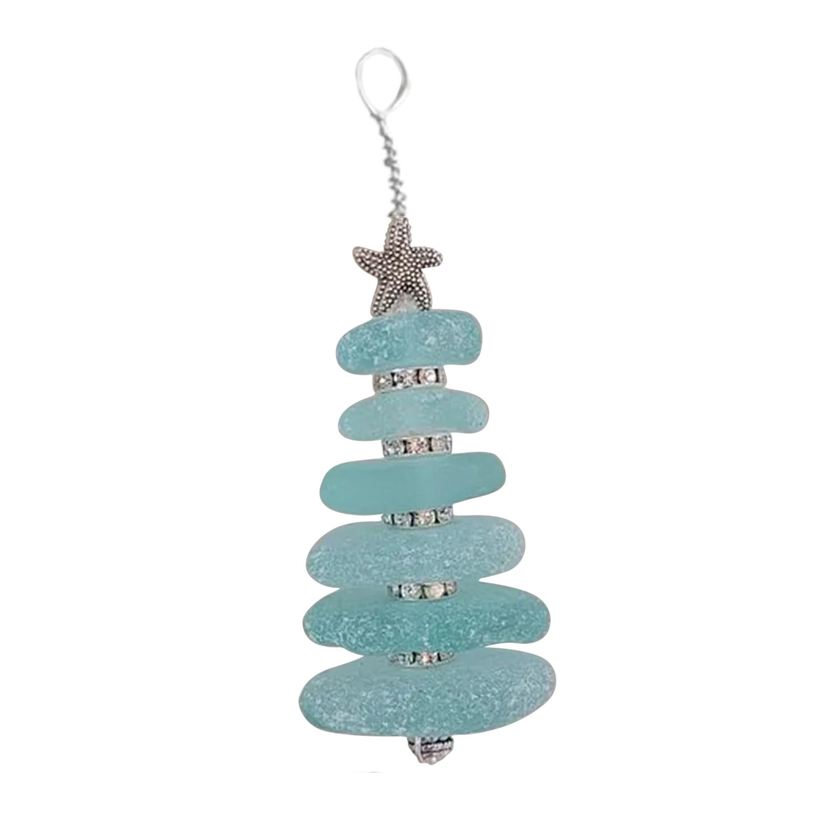 Wefuesd Sea Glass Christmas Tree Ornaments Ocean Christmas Tree