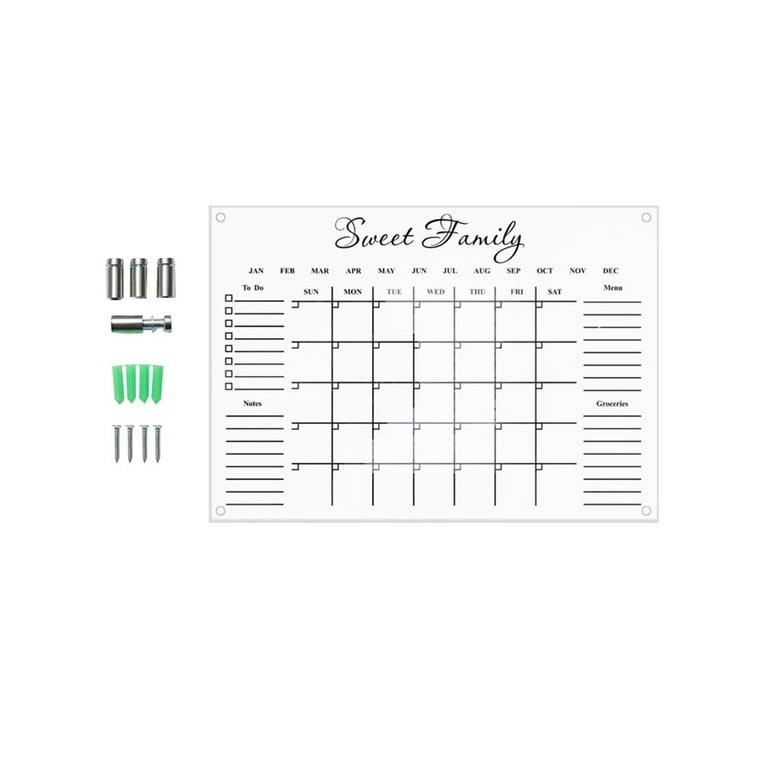 Wefuesd Wall Acrylic Weekly Planner Board Clear Dry Erases Calendar Planner  Reusable Weekly Daily To Do List Board, Office Supplies, Office Desk