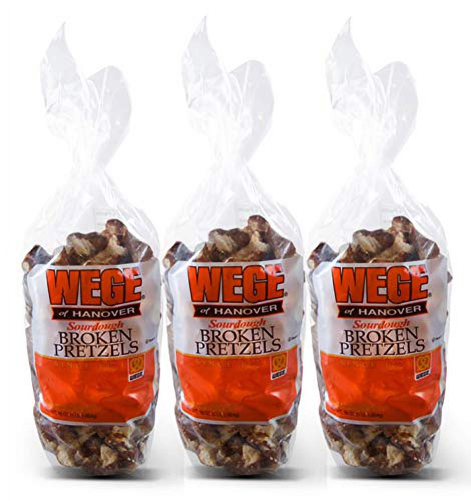 Wege Sourdough Broken Pretzels Three 15 Oz. Bags
