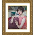 thumbnail image 1 of Wegener, Gerda 26x32 Gold Ornate Wood Framed with Double Matting Museum Art Print Titled - Portrait of Lili Elbe, 1 of 4