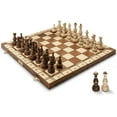 thumbnail image 1 of Wegiel Legate Luxury Wooden Chess Set for Adults - Handcrafted from Premium Beech and Birch Wood - Unique Folding Design with Chess Piece Storage, 1 of 7