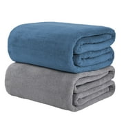 Wegitcs Oversize Bath Towels Set of 2,35" x 70" Quick-Dry Highly Absorbent Towels for Body, Sport, Yoga, SPA, Fitness Black