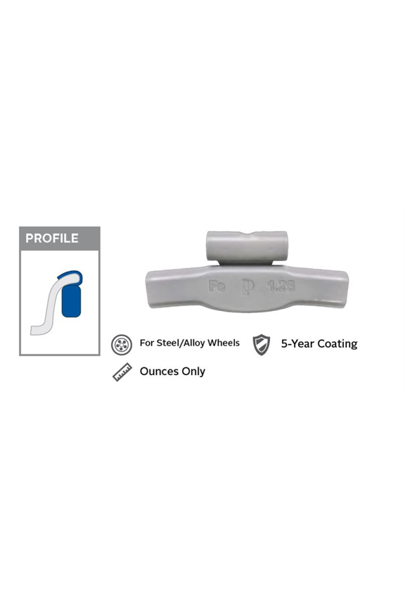 Wegmann Auto 1.5 oz Zinc Coated Clip-on TZ Gray Series Wheel Weight (Box of 25)