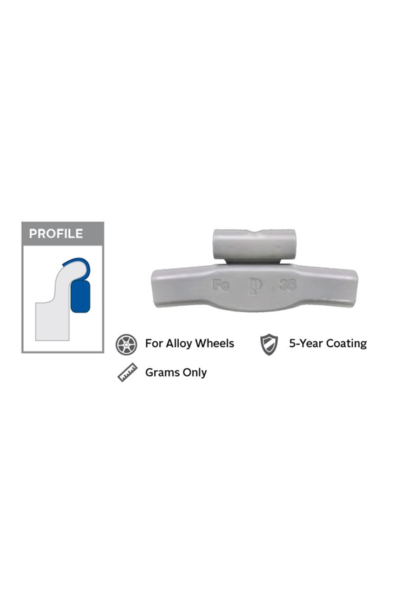 Wegmann Auto 1 oz Steel Coated Clip-on AWFE Red Series Wheel Weight (Box of 25)
