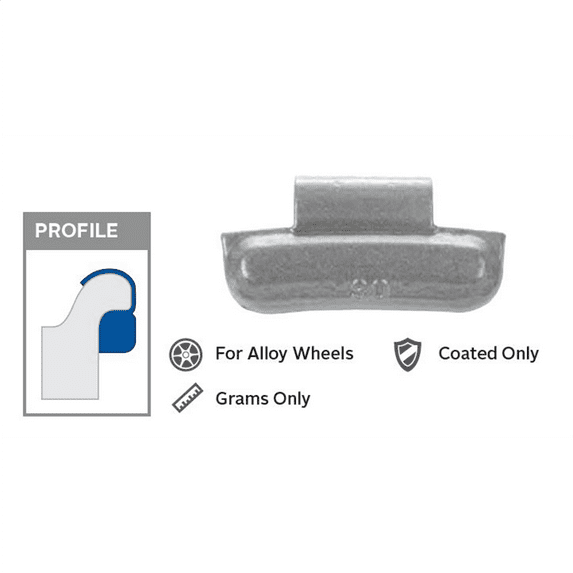 Wegmann Auto 30 g Lead Coated Clip-on FN Orange Series Wheel Weight (Box of 25)