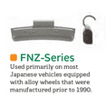 thumbnail image 1 of Wegmann Auto 30 g Zinc Coated Clip-on FNZ Orange Series Wheel Weight (Box of 25), 1 of 2