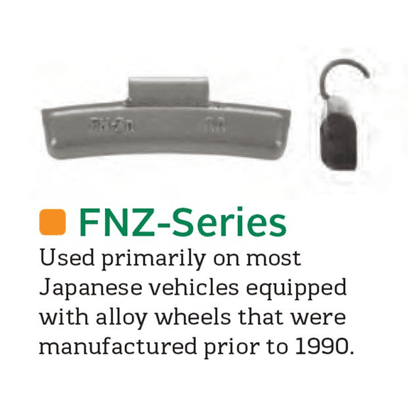Wegmann Automotive 25 g Zinc Coated Clip-on FNZ Orange Series Wheel Weight (Box of 25)