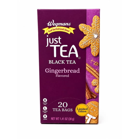Wegmans Gingerbread Flavored Black Tea, 20 Count, 1.41 Ounce