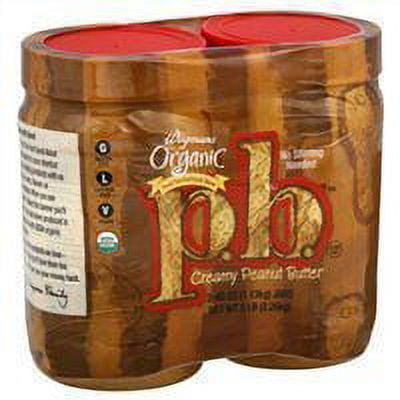 Wegmans Organic Peanut Butter, , Creamy 2 40oz Containers. 80oz Pack