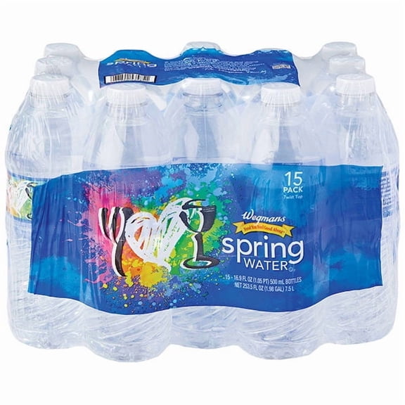 Wegmans Spring Water, 16.9 fl oz Bottles (15 Pack)