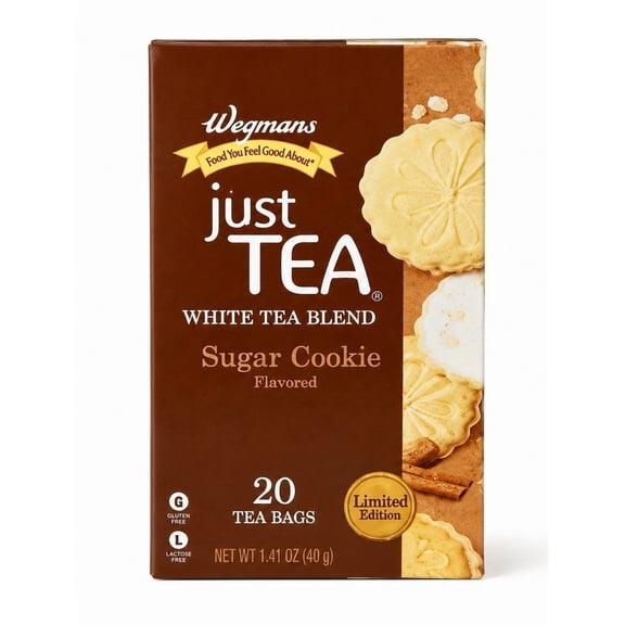 Wegmans Sugar Cookie Flavored White Tea Blend 20 Count 1.41oz