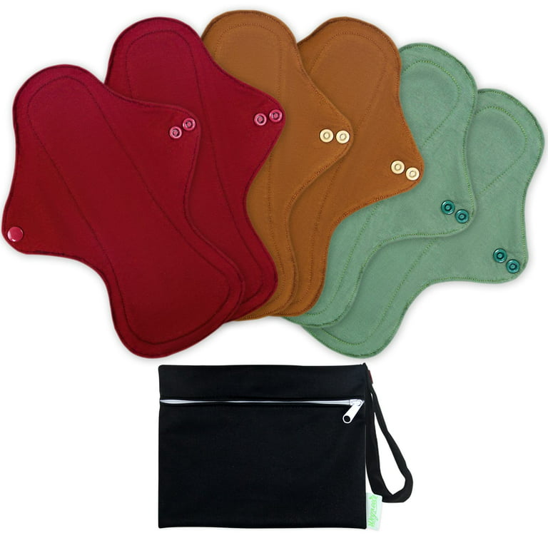 Cergrey 8Pcs/kit Female Reusable Menstrual Pad Set Waterproof Sanitary Cloth  Liner, Menstrual Cloth Pads, Reusable Menstrual Pad 