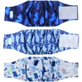 thumbnail image 1 of Wegreeco Pack of 3 Reusable Male Dog Belly Band, Washable Premium Male Dog Diapers, Super-Absorbent Dog Wraps, Large, Whale, 1 of 8