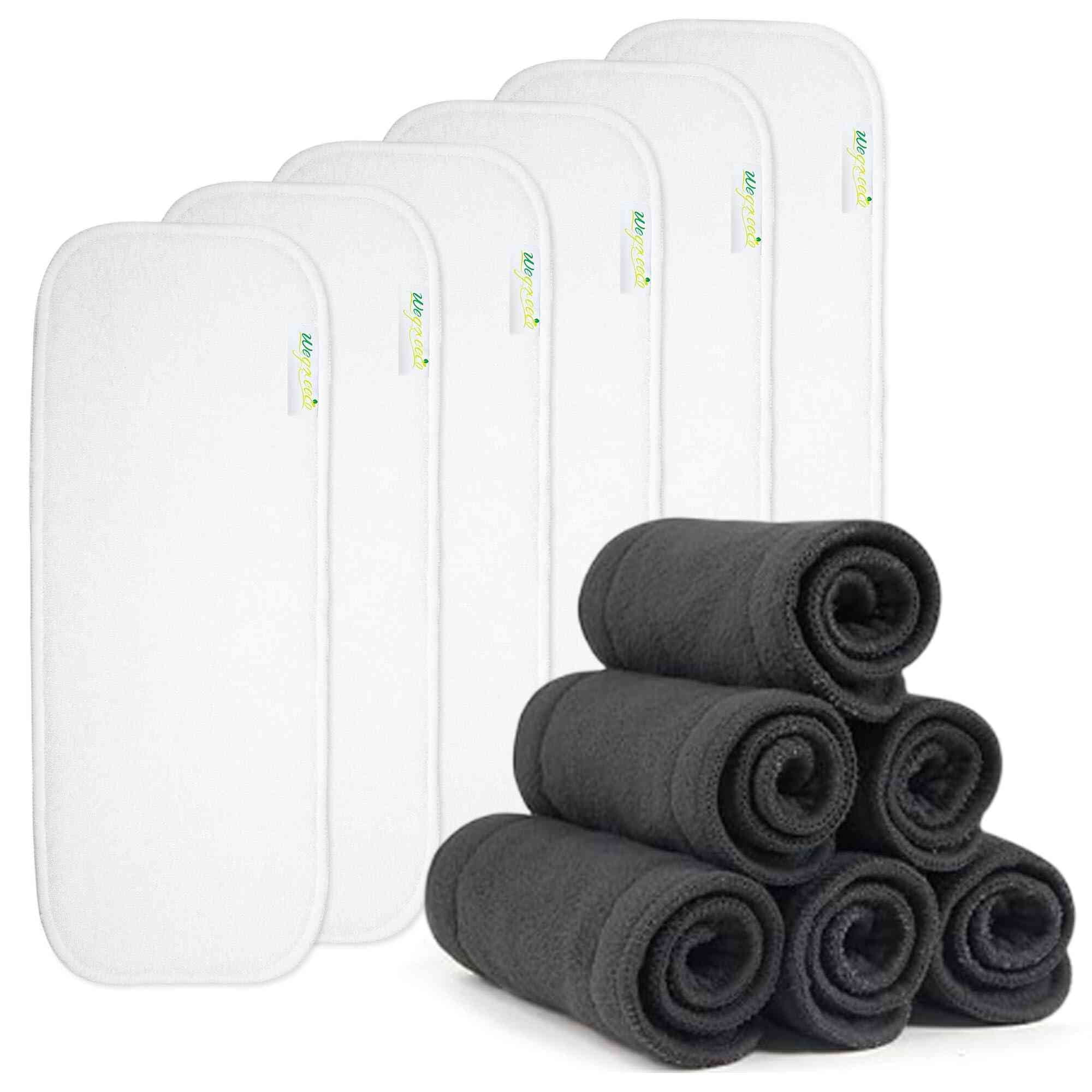 Wegreeco Reusable Soft 12 Pack Cloth Diaper Inserts for Baby Cloth Diaper, High Absorbing Cloth Diaper Inserts