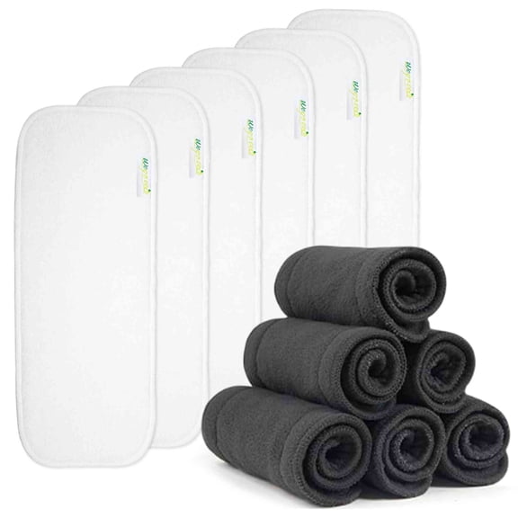 Wegreeco Reusable Soft 12 Pack Cloth Diaper Inserts for Baby Cloth Diaper, High Absorbing Cloth Diaper Inserts
