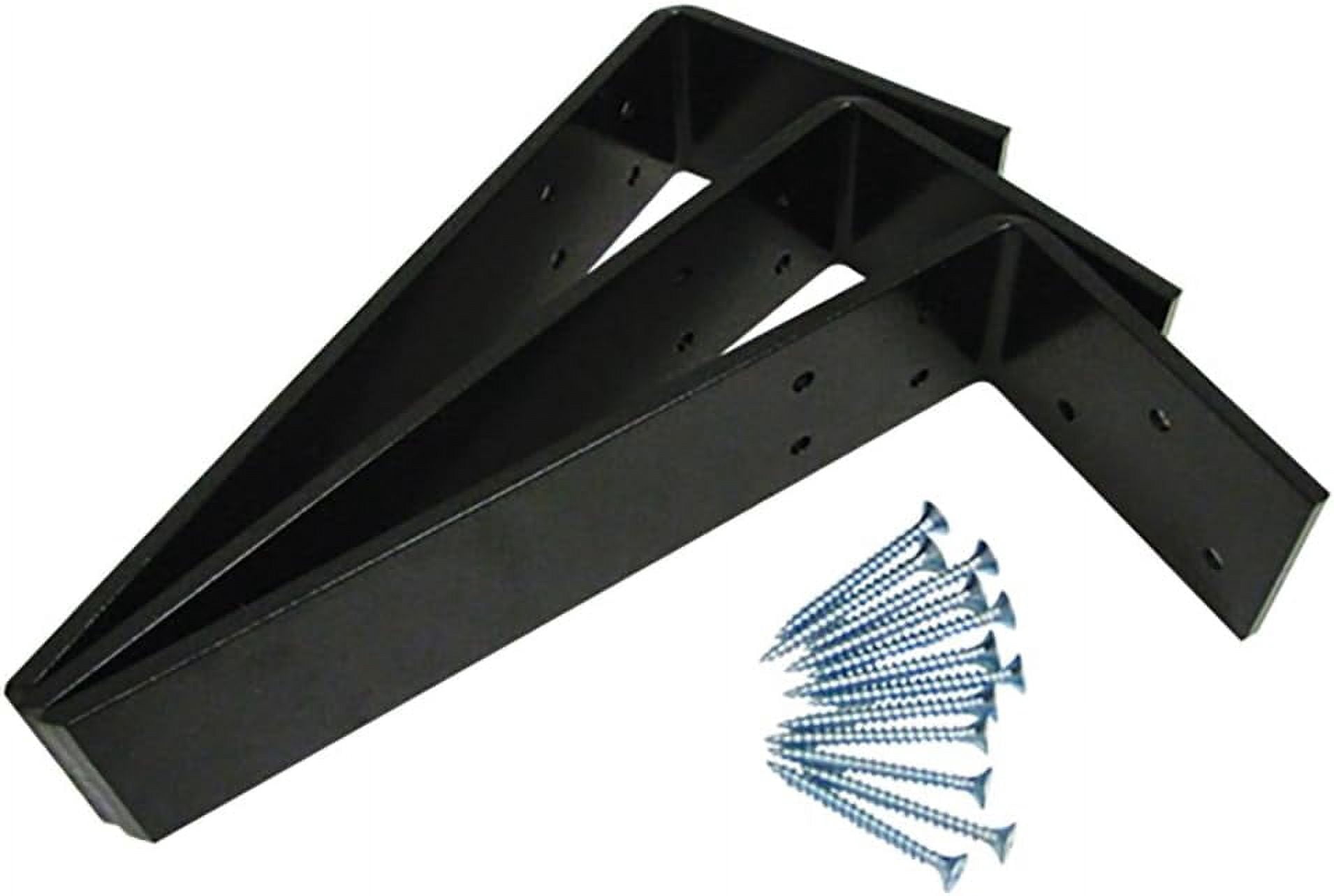 Weha Counter Top Support Brackets - 12 Inch L-Shaped Steel Bracket, Set Of 3 With Screws
