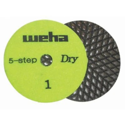 Weha 4 Inch 5-Step Diamond Polishing Pad Step 1, Dry & Wet Stone Polishing Pad