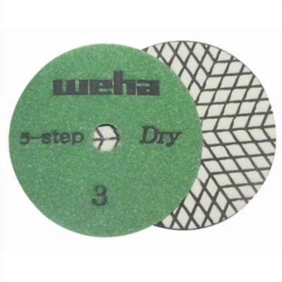Weha 4 Inch 5-Step Diamond Polishing Pad Step 3, Dry & Wet Stone Polishing Pad
