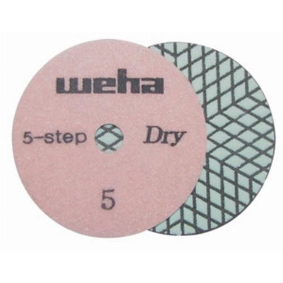 Weha 4 In. 5-Step Dry Diamond Polishing Pad Set, Wet & Dry Stone Polishing Kit, 5 Pack