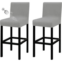 Wehilion 2PCS Bar Stool Cover, Stretch Jacquard Stool Pub Chair Cover Removable Washable Counter Stool Cover for Kitchen, Dining Room