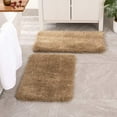 thumbnail image 1 of Wehilion 2pcs Non Slip Shaggy Bathroom Rugs Extra Thick Soft Bath Mats Plush Microfiber Absorbent Water for Tub Shower Machine Washable, 1 of 13
