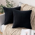 thumbnail image 1 of Wehilion 2pcs Throw Pillow Covers Set Cushion Cases Pillowcases for Sofa Bedroom Car Corduroy Soft Soild Decorative Square Christmas, 1 of 12