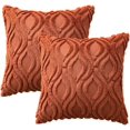 thumbnail image 1 of Wehilion 2pcs Throw Pillow Covers , Soft Plush Faux Wool Couch Pillow Covers Set of 2 Decorative Farmhouse Boho Throw Pillows for Sofa Living Room Bed, 1 of 14