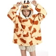 thumbnail image 1 of Wehilion 6-12YR Oversized Sweatshirt Hooded Blanket Sherpa Hoodie for Girls Boy Wearable Blanket Hoodie for Kids, 1 of 6