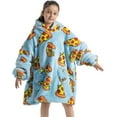 thumbnail image 1 of Wehilion 6-12YR Oversized Sweatshirt Hooded Blanket Sherpa Hoodie for Girls Boy Wearable Blanket Hoodie for Kids, 1 of 6