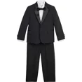 thumbnail image 1 of Wehilion Boys' 4-Piece Tuxedo Set with Dress Shirt, Bow Tie, Jacket, and Pants, 1 of 5