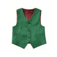thumbnail image 1 of Wehilion Boys Preppy Style Suit Vest, Boys Clothing For Wedding Banquet Dress,Green 7Y, 1 of 4
