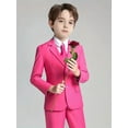 thumbnail image 1 of Wehilion Boys Preppy Style Suit Vest, Boys Clothing For Wedding Banquet Dress,Pink 14Y, 1 of 2