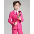 thumbnail image 1 of Wehilion Boys Jacket Slim Fit Kids Wedding Outfit Boys Blazer Up Size 3T, Pink, 1 of 3