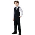 thumbnail image 1 of Wehilion Boys Suit 4PC Baby Suits Wedding Party Vest Suit Set Little Gentleman Waistcoat Prom Tuxedo Dress suit Outerwear Party Vest+Shirt+Bow tie+Pants Outfits Clothes Set for Kids 12, 1 of 5