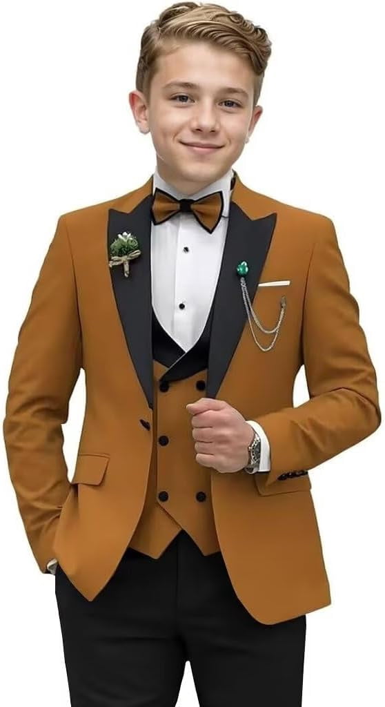 Classic Kids Boys Party Tuxedo Blazer Pants Suit