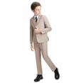 thumbnail image 1 of Wehilion Boys Suits 5 Piece Set Slim Colorful Formal Fit Khaki Kids Wedding Outfit Boys Dresswear Up Size 7Y (Toddler, Little Boys, Big Boys), 1 of 5