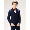thumbnail image 1 of Wehilion Boys' Suits Slim Fit with Adjustable Waist, Boys Formal Suit Set Colorful Suit, Boys Tuxedo Suit 5PCS, 1 of 5