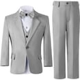 thumbnail image 1 of Wehilion Boys Tuxedo Suit Three Piece Kids Tuxedo Suit for Boys Formal Suit Jacket Blazer Pants Vest Set, 1 of 5