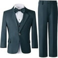 thumbnail image 1 of Wehilion Boys Tuxedo Suit Three Piece Kids Tuxedo Suit for Boys Formal Suit Jacket Blazer Pants Vest Set, 1 of 5