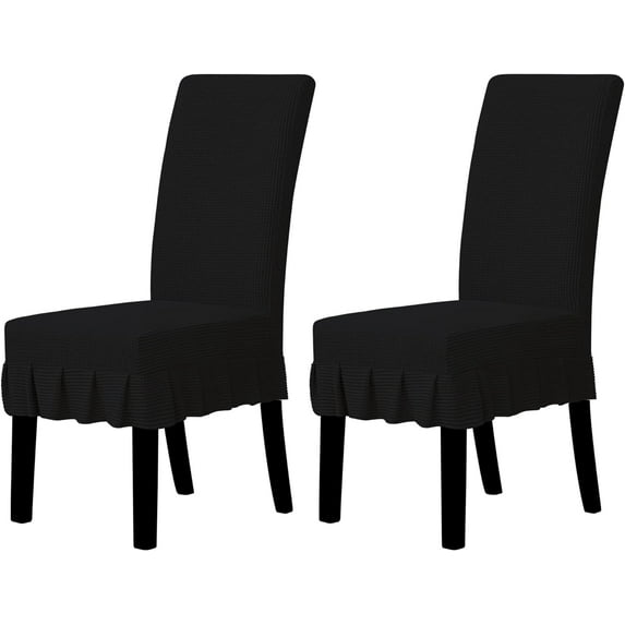 Wehilion Dining Chair Covers Stretch Parsons Chair Slipcover with Skirt Chair Covers for Dining Room Restaurant Banquet