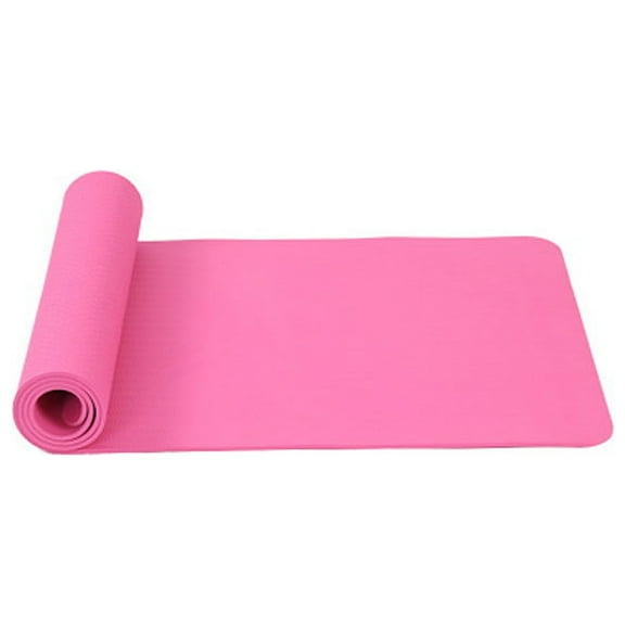 Wehilion Fitness Exercise Mat, 6MM Thickness, 72inx24in, High Tpe Foam Yoga Mat Anti-Tear with Carrying Strap, Non Slip，Red
