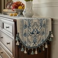 thumbnail image 1 of Wehilion Luxury Printed Spring Table Runner with Colorful Tassels Bohemia Style Linen Table Runner Long Vintage Kitchen Dining Table Decoration for Home Party Decor, 1 of 7