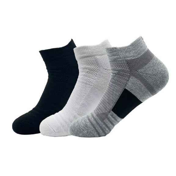 Wehilion Men's Performance Cotton Cushioned Athletic Ankle Socks, 9 Pairs