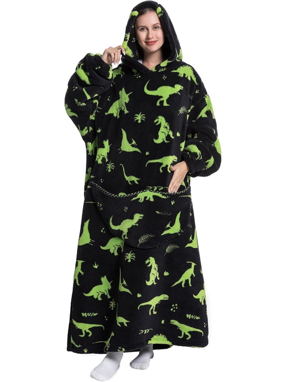 Oversized Blanket Hoodie,Adult Snuggle Fleece Wearable Blanket Fluffy Giant Hooded Sweatshirt,Adult 140cm Leght